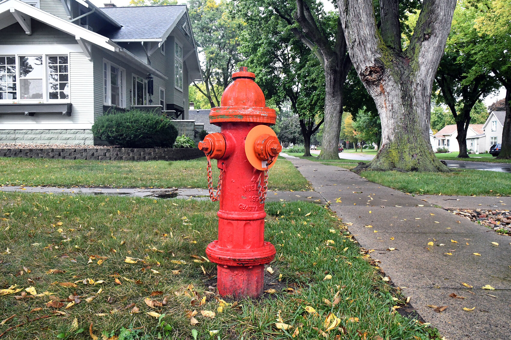 Sioux Center orange-capped fire hydrant